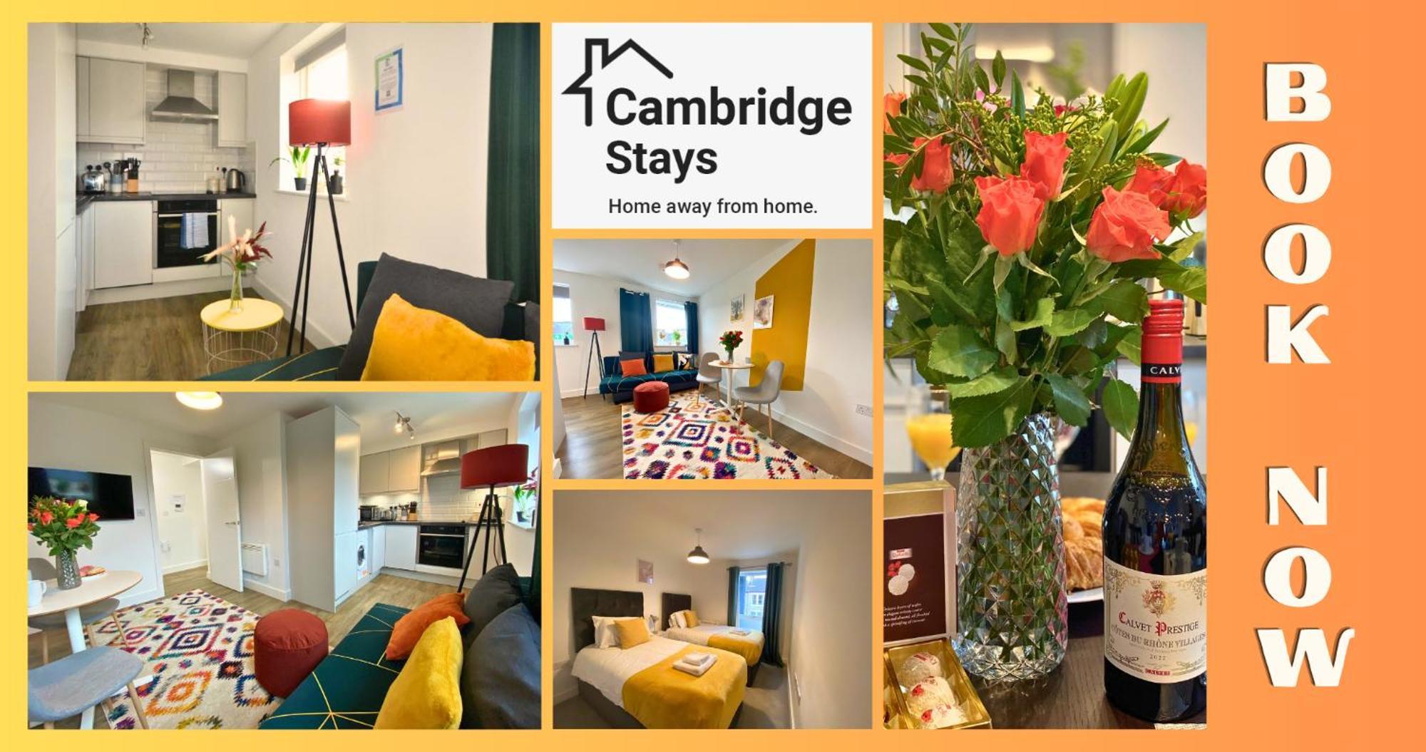 Cambridge Stays Central Apart Hotel 1Br Flats-Easy Walk To City Centre-Parking エクステリア 写真